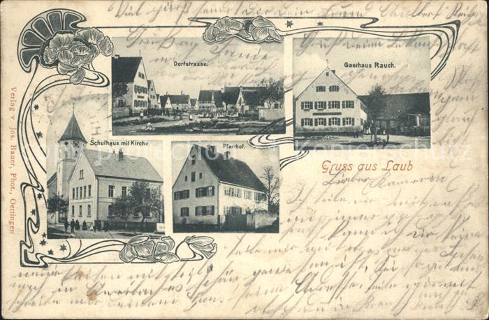 Laub Gasthaus Rauch Dorfstrasse Schulhaus Kirche