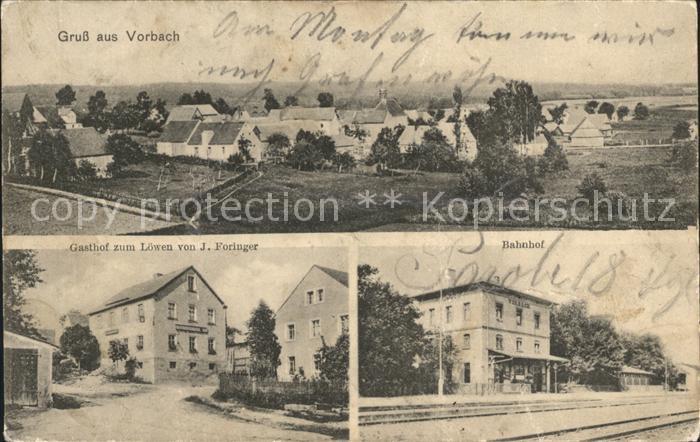 Vorbach Gasthof zum Loewen Bahnhof