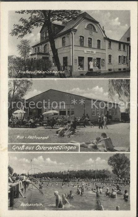 Osterweddingen Kaufhaus Kasten Kur- Restaurant Badeanstalt