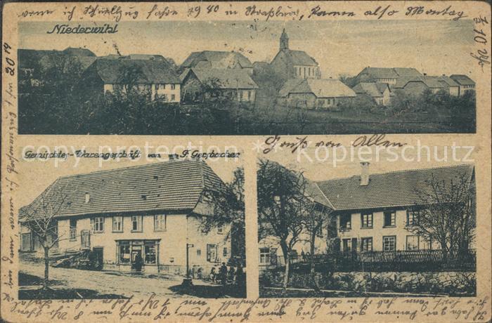 Niederwihl Warengeschaeft Gersbacher Stadtansicht