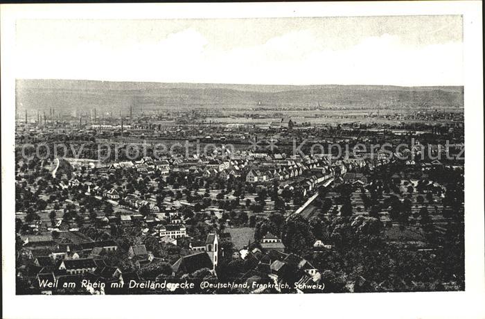 Weil am Rhein Gesamtansicht Dreilaendereck