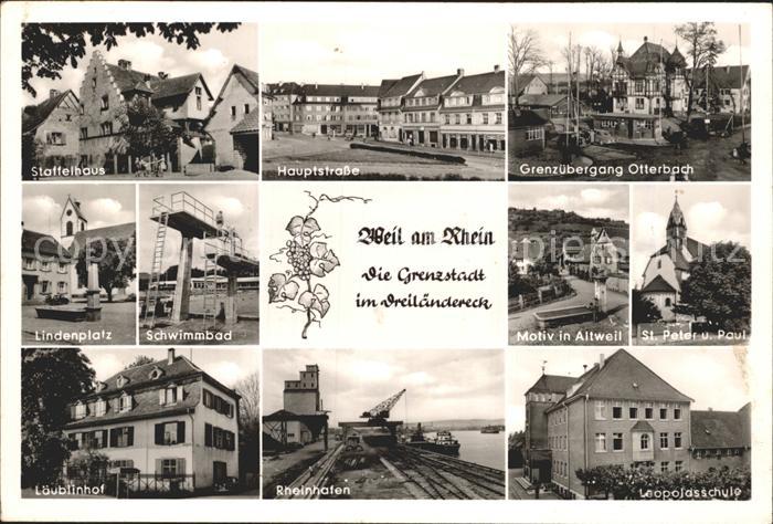 Weil am Rhein Grenzuebergang Otterbach Schwimmbad Lindenplatz Staffelhaus