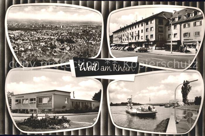 Weil am Rhein Gesamtansicht Dreilaendereck Faehre Hauptstrasse
