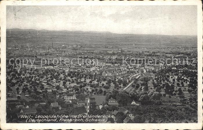 Weil am Rhein Gesamtansicht Dreilaendereck