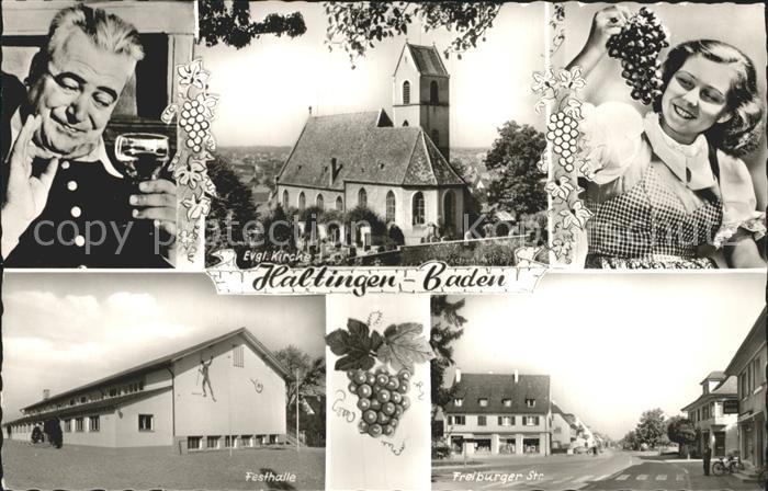 Haltingen Weil am Rhein BW Festhalle Freiburger Strasse Evangelische Kirche