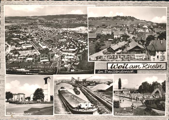 Weil Rhein Rheinhafen Schwimmbad Sankt Johanneskirche