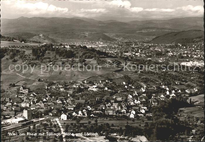Weil Rhein Fliegeraufnahme Tuellinger Hoehe Loerrach