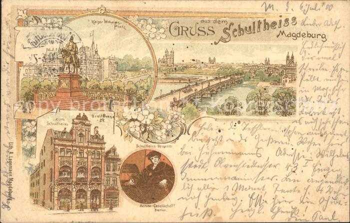 Magdeburg Kaiser Wilhelms- Platz Schultheiss