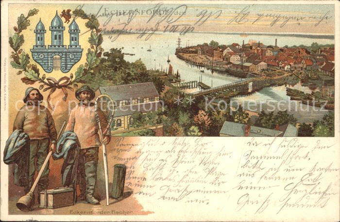 Eckernfoerde Fischer Stadtansicht