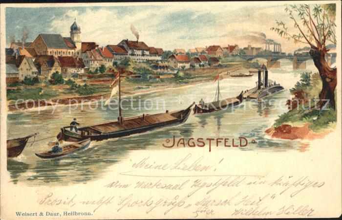 Jagstfeld Boote Bruecke
