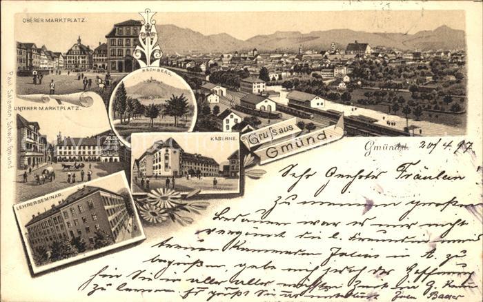 Schwaebisch Gmuend Kaserne Unterer Marktplatz Lehrerseminar