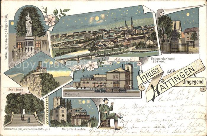 Hattingen Ruhr Bahnhof Kriegerdenkmal Burg Blankenstein