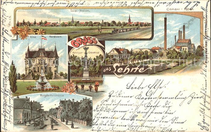 Lehrte Hannover Totalansicht Villa Nordstern Kriegerdenkmal