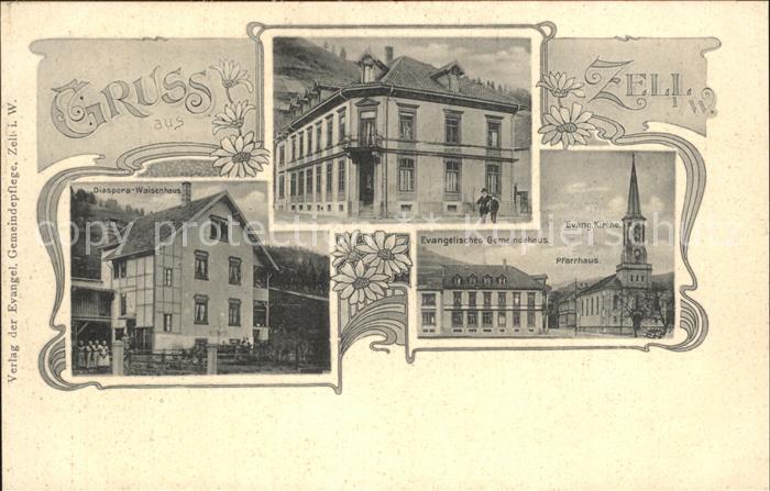 Zell Wiesental Evangelische Kirche Pfarrhaus Gemeindehaus