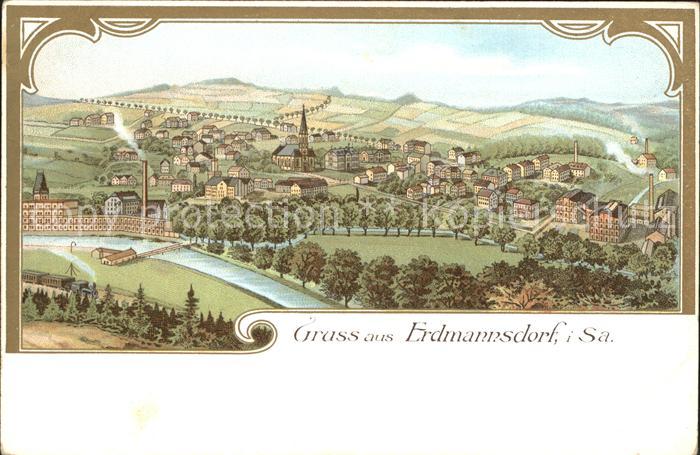 Erdmannsdorf Augustusburg Stadtansicht