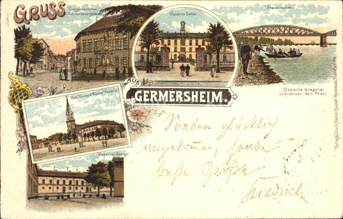 Germersheim Kaserne Stenge Kriegerdenkmal Kommandanturgebaeude