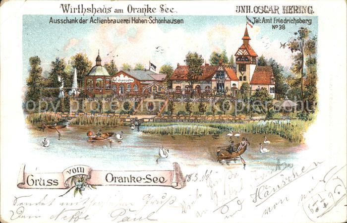 Schoenhausen Mecklenburg Wirtshaus am Oranke See