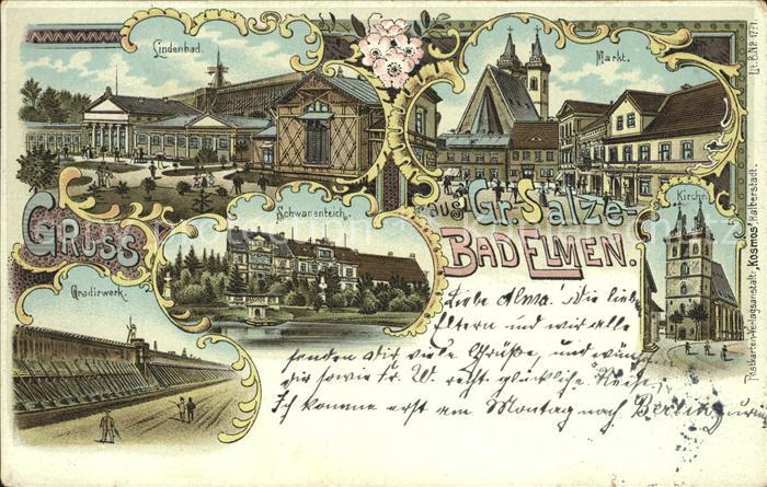 Gross Salze Schwanenteich Gradierwerk Kirche Lindenbad