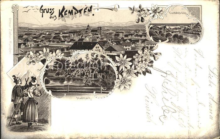 Kempten Allgaeu Stadtpark Eisenbahnbruecke