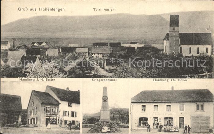 Hohentengen Hochrhein Totalansicht Handlung Sutter Kriegerdenkmal