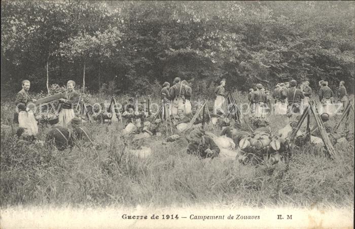 Frankreich WK1 campement de Zouaves