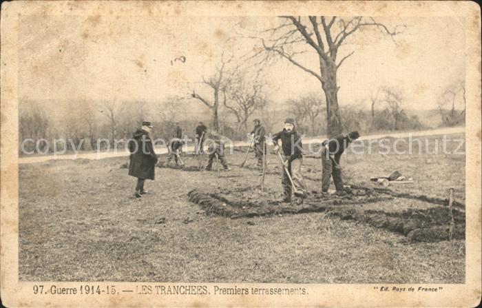 Frankreich WK1 guerre 1914-1915 Les Tranchees Premiers terrassements