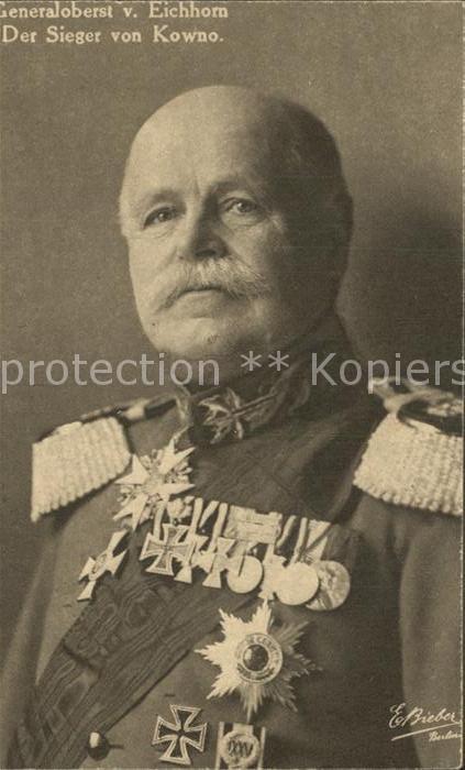 Militaria Generaele Stab Deutschland Generaloberst von Eichhorn Der Sieger von K