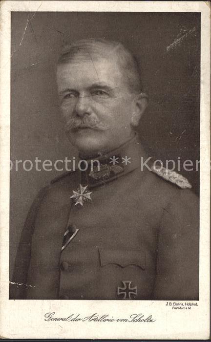 Militaria Generaele Stab Deutschland general der Artillerie von Scholtz Orden WK