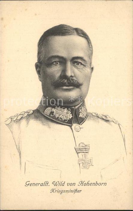 Militaria Generaele Stab Deutschland Kriegsminister Generalleutnant wild von Hoh