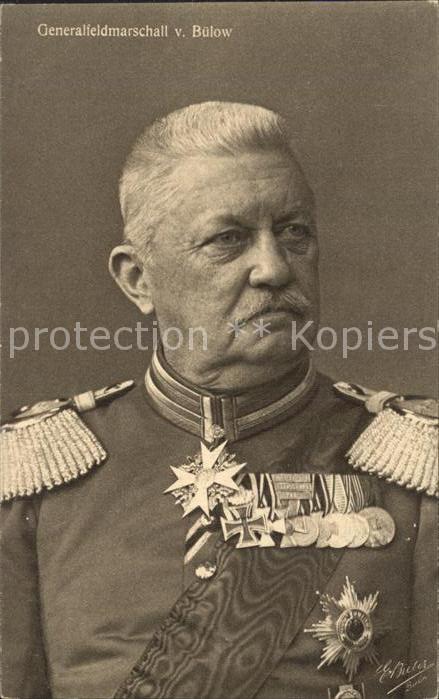 Militaria Generaele Stab Deutschland Generalfeldmarschall von Buelow Orden  E.Bi