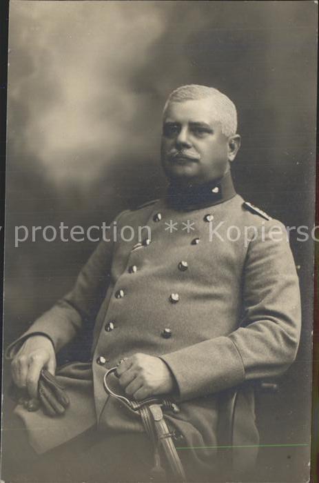 Militaria WK1 Ofizier Saebel Lowenkopf Portrait