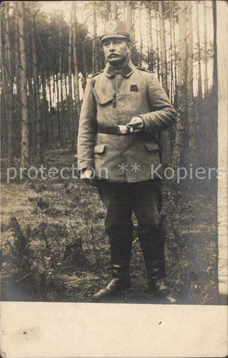 Militaria WK1 Landsturm mit Filz shako portrait