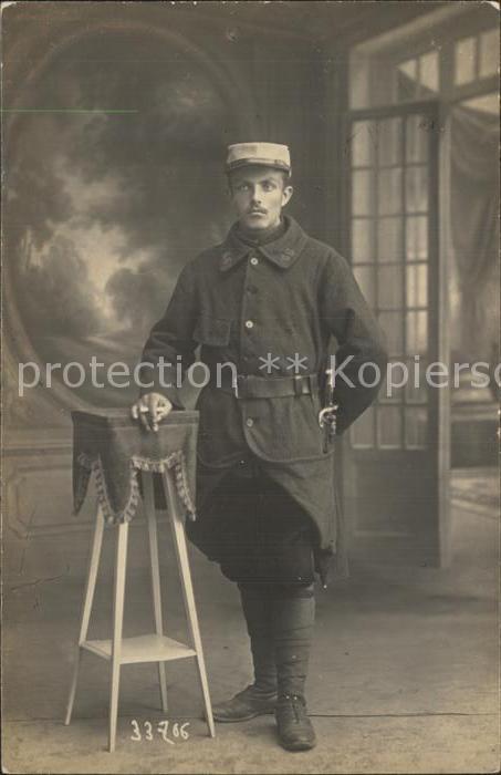 Frankreich WK1 infanterie regiment 66 bajonnette portrait
