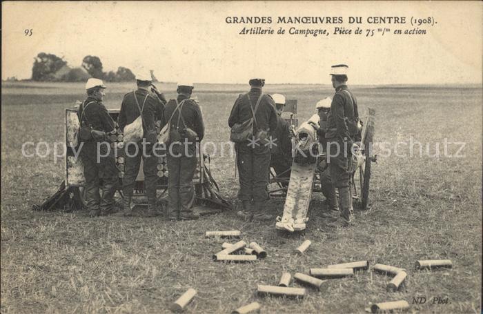 Militaria Geschuetze kanone artillerie Piece de 75 mm