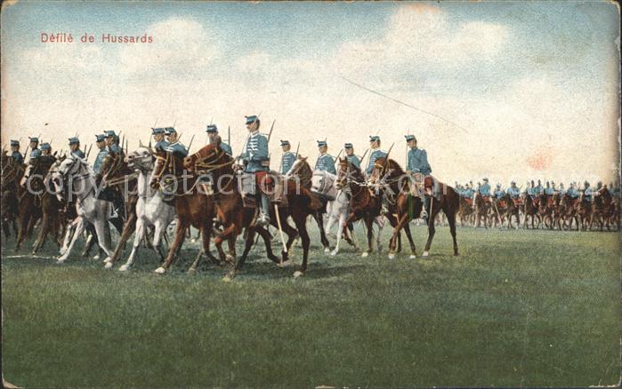 Frankreich WK1 defile de Hussards