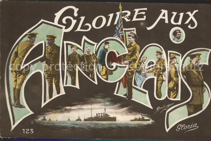 Militaria Politik Gloire aux anglais