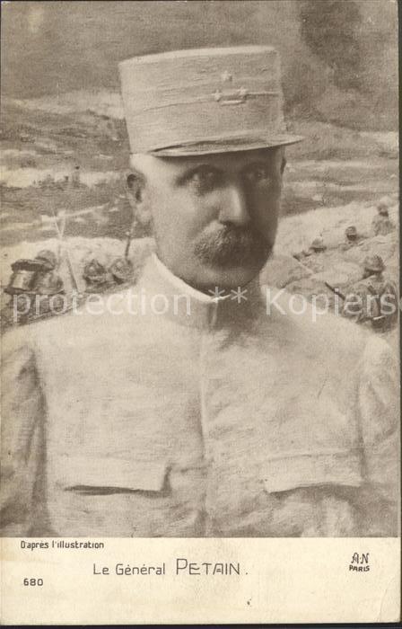 Militaria Generaele Stab Frankreich le general Petain