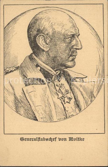 Militaria Generaele Stab Deutschland generalstabchef von Moltke WK 1