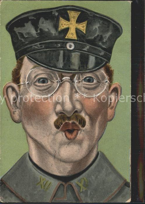 Militaria WK1 Regiment Portrait Eisernes Kreuz