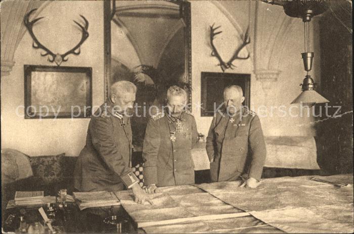 Wilhelm II Im Grossen Hauptquartier  karte mit Knick