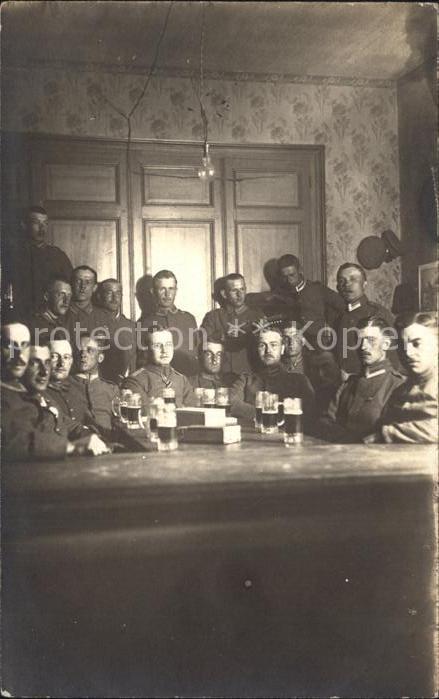 Militaria WK1 gruppenfoto bier