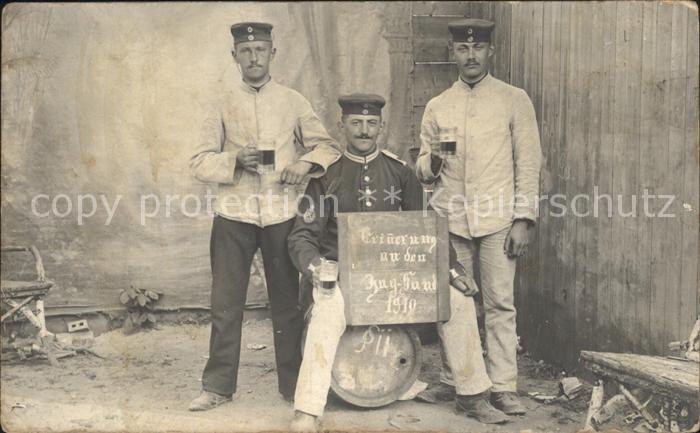 Hagenau Elsass Schiessplatz Bier Gruppenfoto Militari
