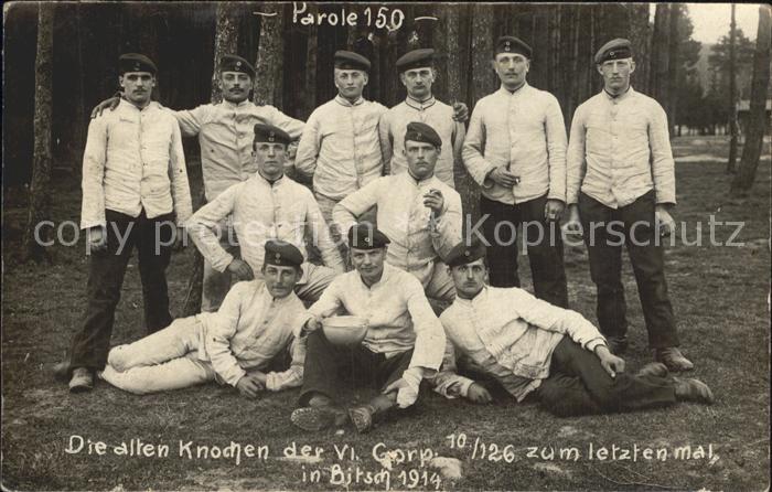 Bitsch Lothringen Regiment 126 Gruppenfoto Parole 150