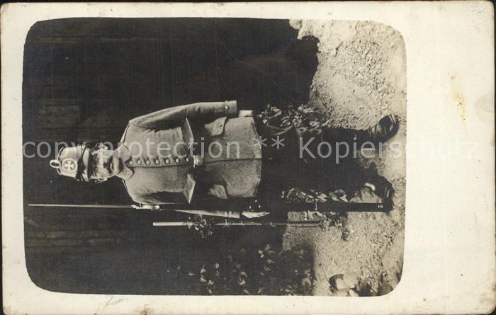 Militaria Landwehr franzoesischer Bajonnette Portrait Landsturm