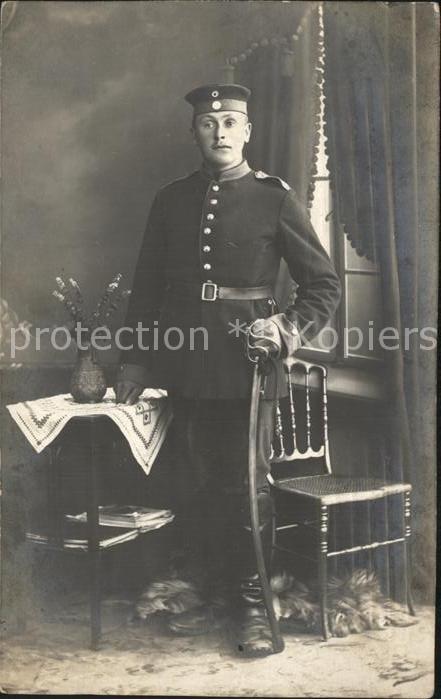 Wuerzburg Koenigl.Bayer. Train Bataillon Portrait Weltkrieg 1