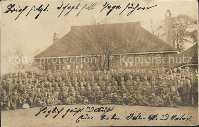 Militaria WK1 Gruppenfoto Kaserne