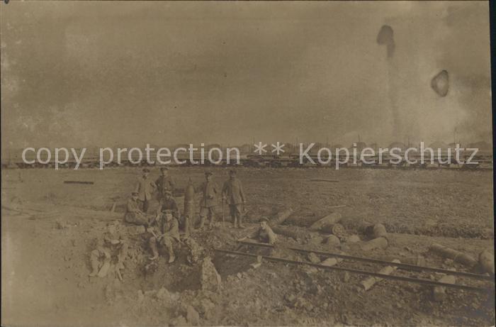 Militaria Eisenbahn Eisenbahnbau Gruppenfoto weltkrieg 1
