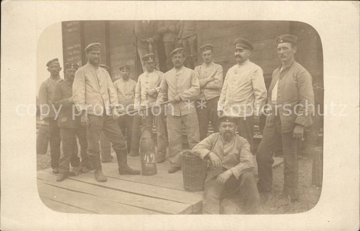 Militaria WK1 Gruppenfoto blindgänger