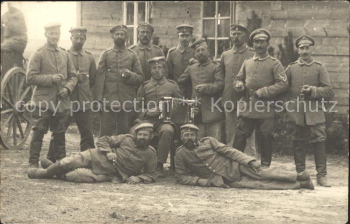 Militaria WK1 Bayern Landwehr Gruppenfoto