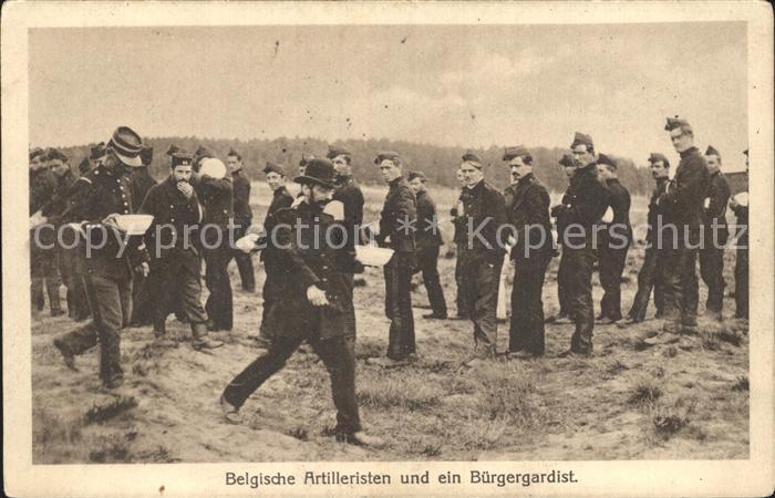 Militaria Belgien Artilleristen Buergergardist